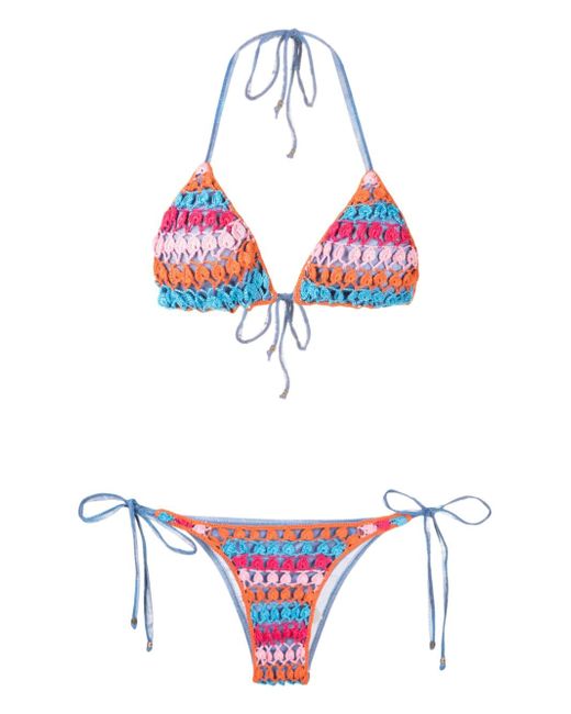 Amir Slama crochet-knit bikini set