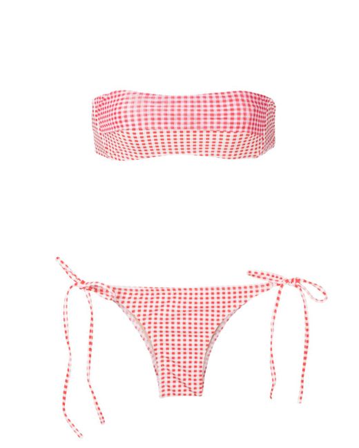 Amir Slama gingham-check pattern bikini set