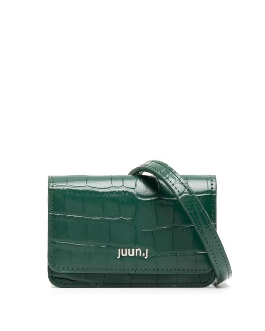 Juun.J logo-lettering leather belt bag