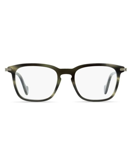Moncler marble-effect rectangular-frame glasses