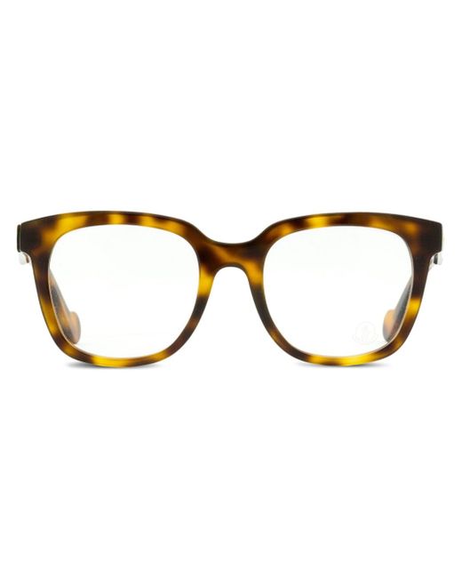 Moncler tortoiseshell square-frame glasses