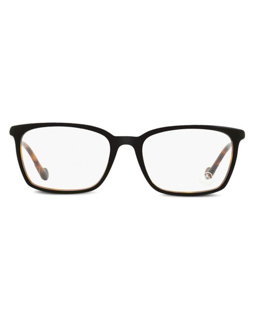Moncler tortoiseshell-effect rectangular-frame glasses