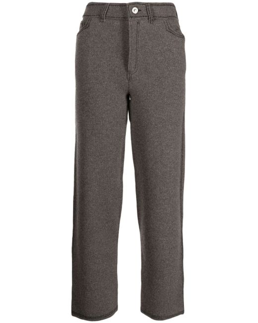 Barrie knitted straight-leg trousers