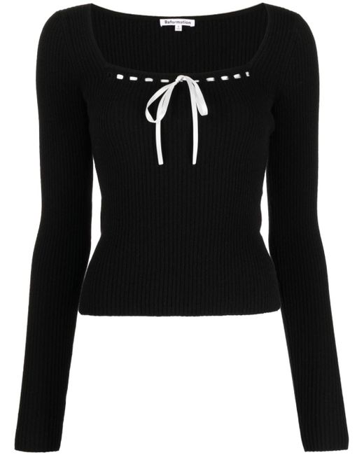 Reformation long-sleeve cashmere top
