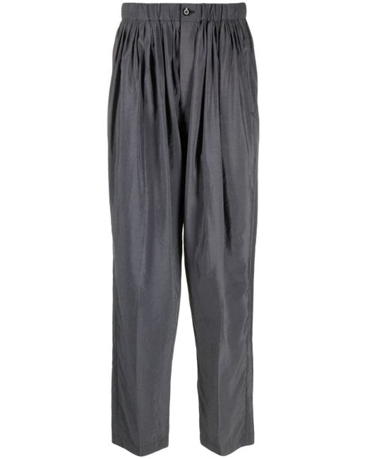Lemaire pleated silk-blend trousers