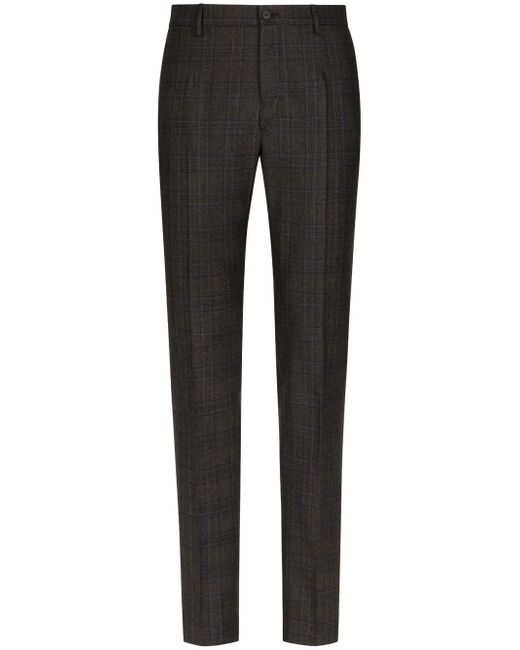 Dolce & Gabbana check-pattern tailored trousers
