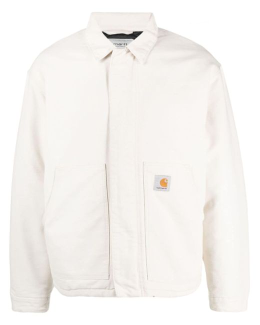 Carhartt Wip logo-patch organic cotton shirt jacket