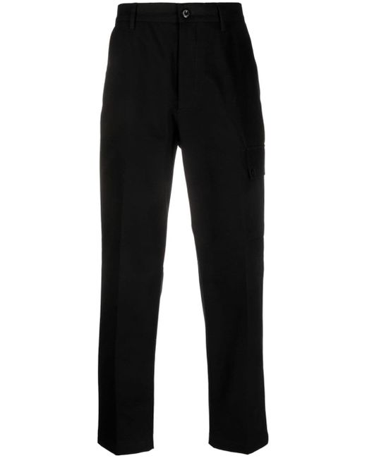 CP Company logo-patch straight-leg trousers