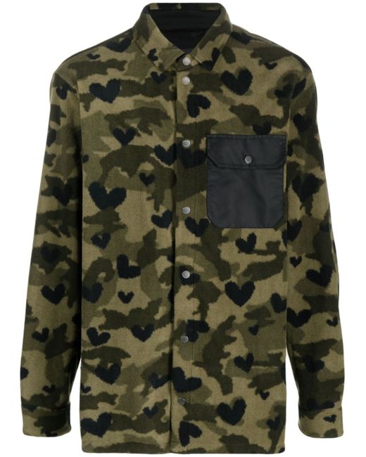 Neil Barrett camouflage-pattern fleece shirt