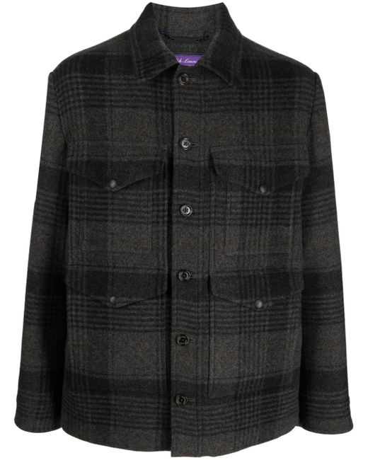 Ralph Lauren Purple Label plaid-check flannel shirt jacket