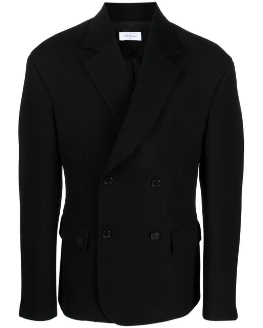 Off-White double-breasted virgin-wool blazer