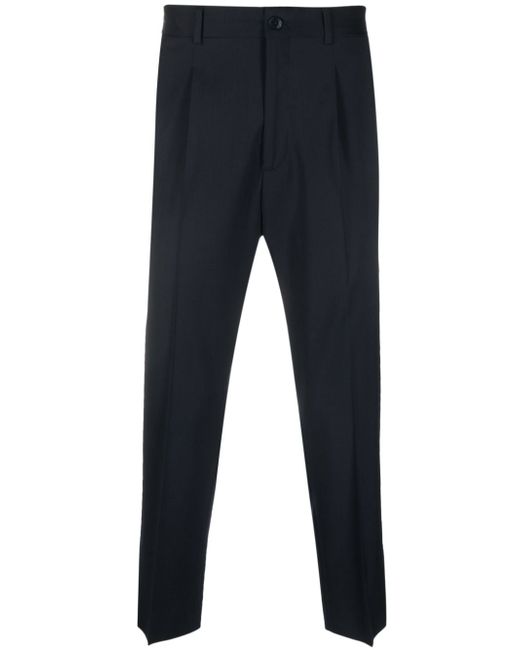Costumein pressed-crease tailored trousers