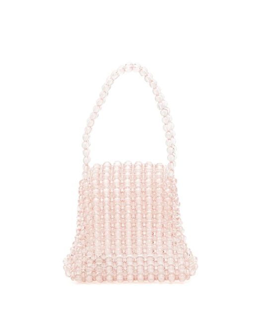 0711 Lilly bead-embellished tote bag