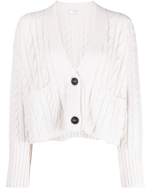 Peserico cable-knit crop cardigan