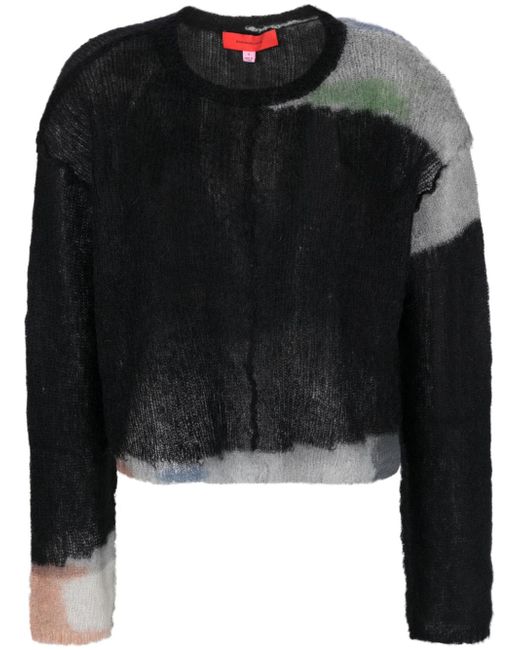 Eckhaus Latta crew-neck knitted sweatshirt