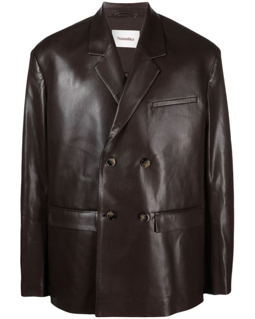 Nanushka Gabriel faux-leather blazer