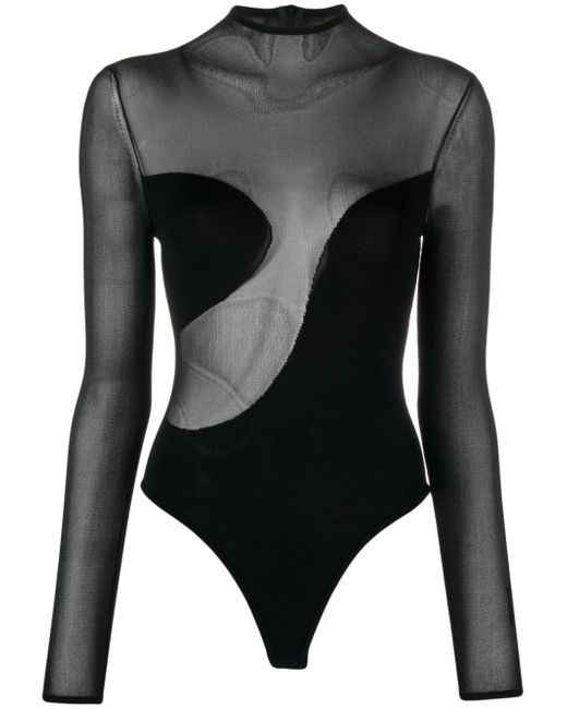 Nensi Dojaka mesh-panelled bodysuit