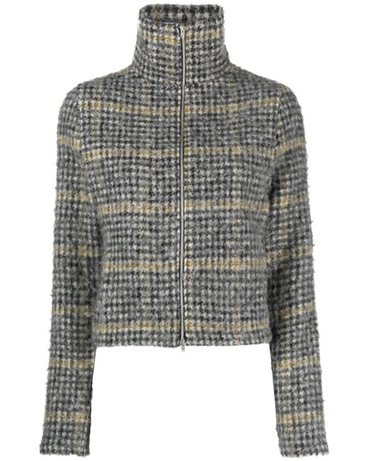 Our Legacy houndstooth-pattern brushed-knit jacket