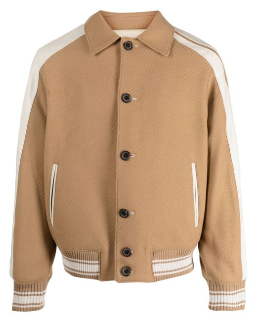 Ader Error button-down ribbed bomber jacket