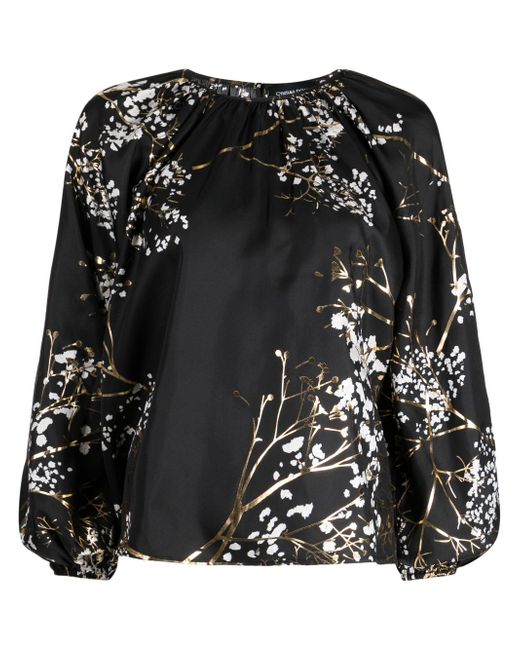 Cynthia Rowley Alice floral-print gathered blouse