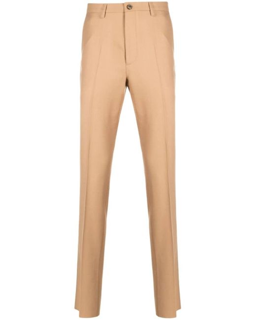 Etro pressed-crease twill slim-fit trousers