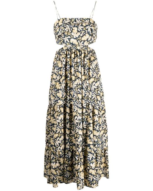 Acler Cranbrook forest-print midi dress