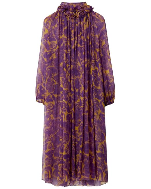 Burberry floral-print silk dress