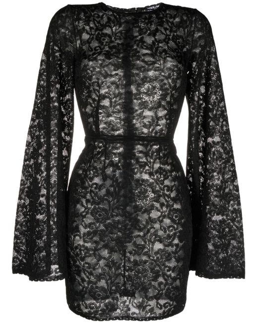 Dolce & Gabbana wide-sleeve lace minidress