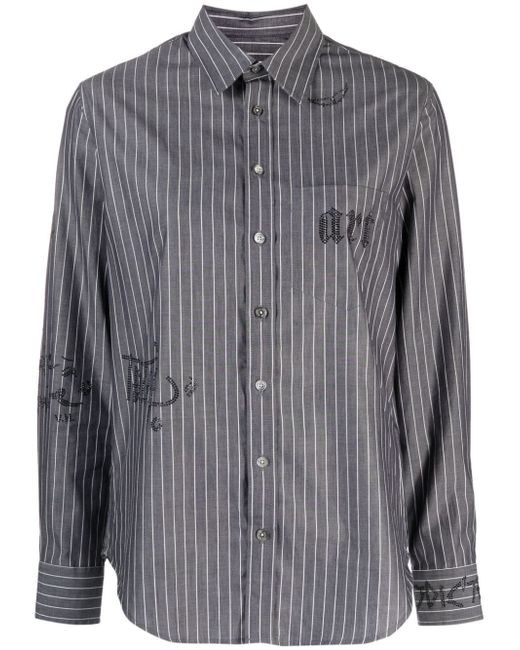Zadig & Voltaire Taskiz rhinestone-embellished striped shirt
