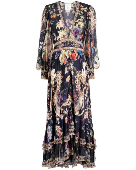 Camilla floral-print silk maxi dress
