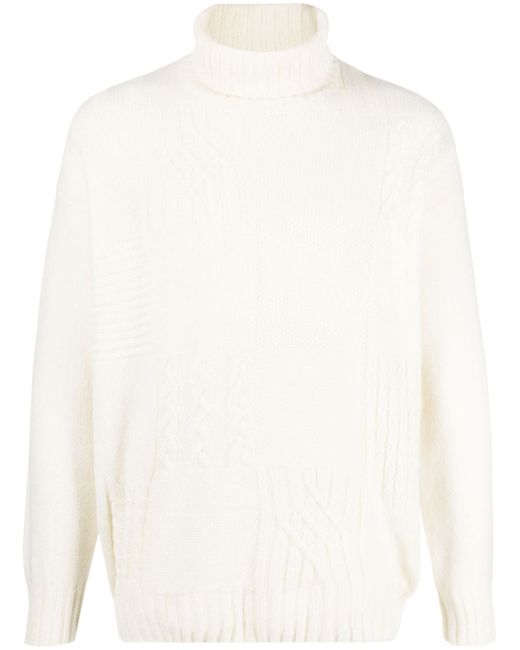 Canali patch-detail roll-neck jumper