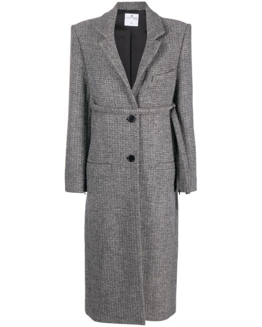Courrèges strap-detail tailored coat