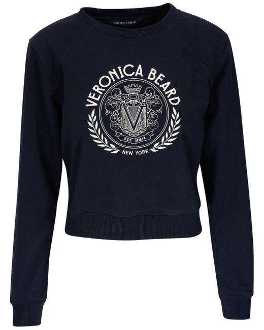 Veronica Beard logo-print cotton-blend sweatshirt