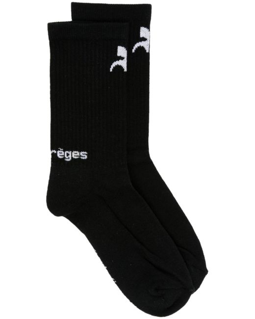 Courrèges intarsia-knit logo ankle socks