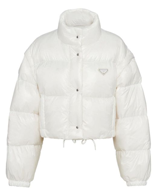Prada Re-Nylon cropped puffer jacket