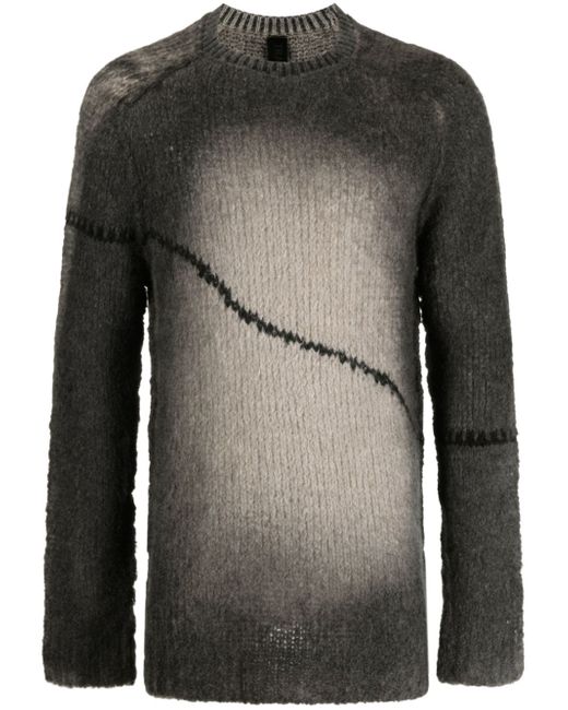 Transit faded-effect intarsia-knit jumper