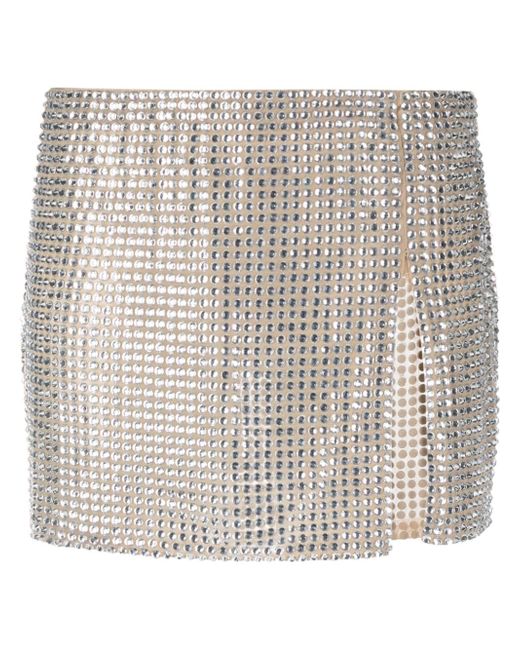 Giuseppe Di Morabito crystal-embellished slit miniskirt