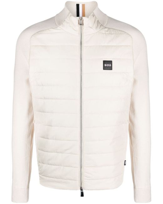 Boss quilted panelled jacket