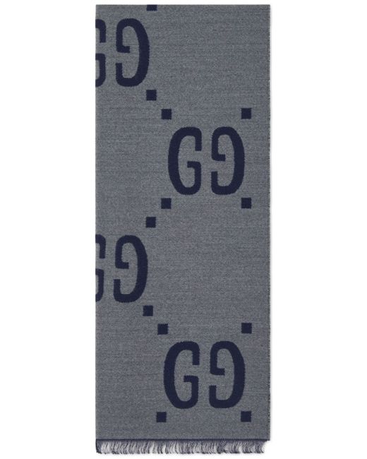 Gucci GG-jacquard wool scarf