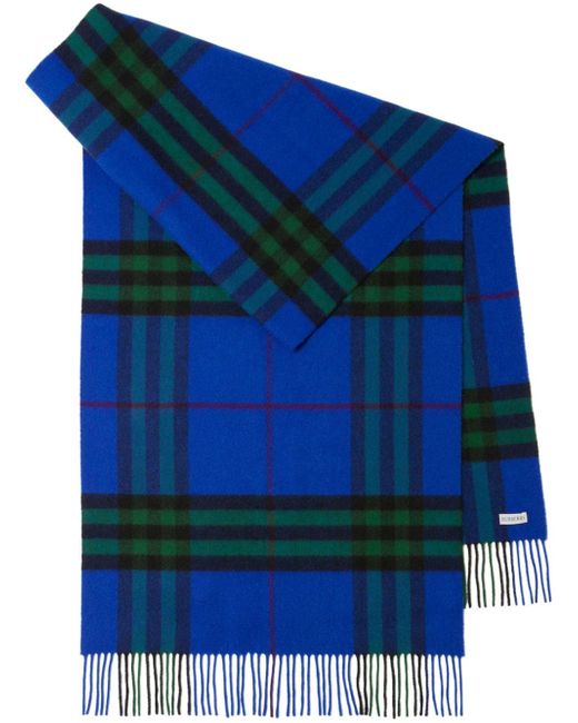 Burberry Vintage Check fringe-detailing scarf