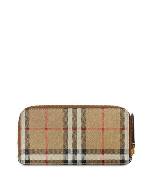 Burberry Vintage Check-pattern zipped wallet