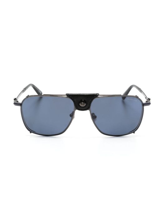 Moncler logo-plaque square-frame sunglasses