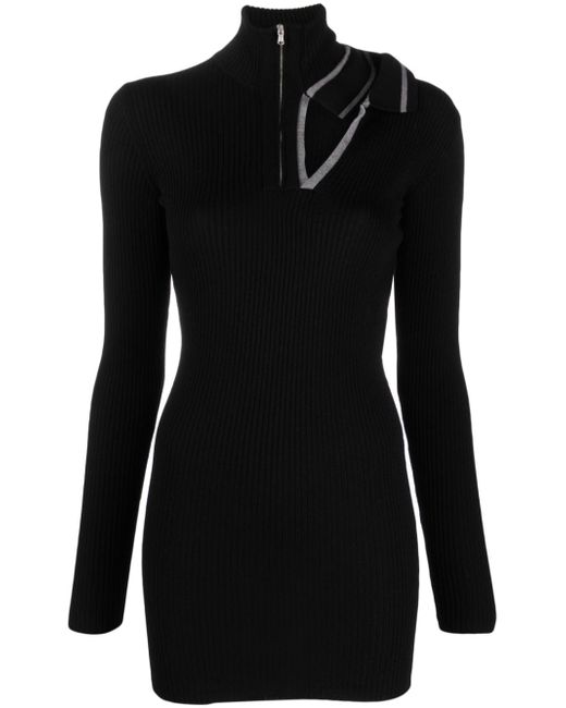 Y / Project cut-out ribbed minidress