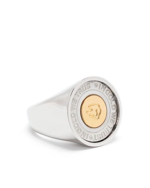 In Gold We Trust Paris Signet 18kt gold plated ring