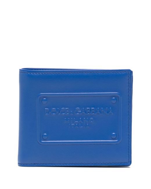 Dolce & Gabbana embossed-logo bi-fold leather wallet