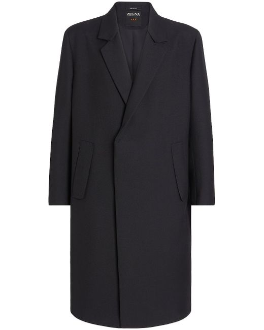 Z Zegna single-breasted wool-silk coat