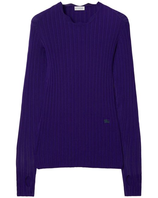 Burberry Equestrian Knight ribbed-knit top
