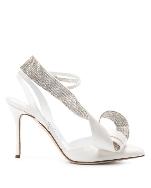 Sergio Rossi x Area Marquise 90mm crystal-embellished pumps