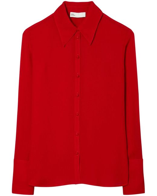 Tory Burch straight-point collar button-down shirt