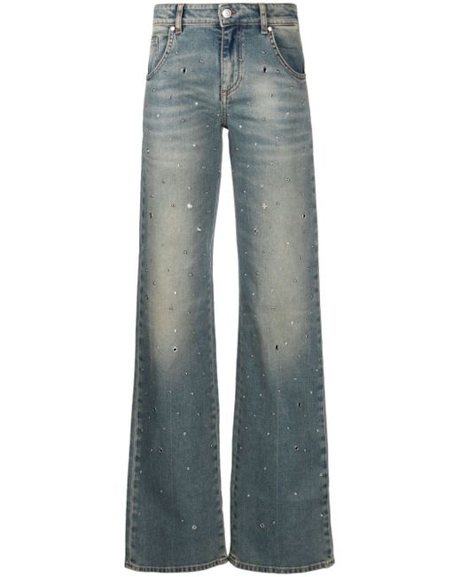 Blumarine embellished straight-leg jeans